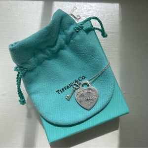 Tiffany Heart Tag with Key Pendant Necklace
